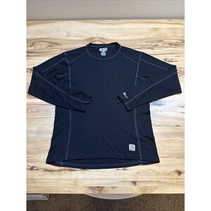 Carhartt 100230 Women's Black Force Delmont Thermal Long Sleeve Shirt Size Large
